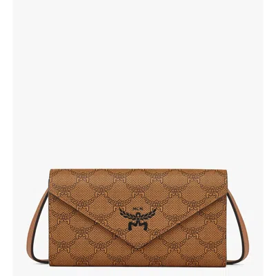 Mcm Himmel Crossbody Wallet In Lauretos In Beige