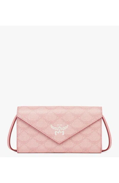 Mcm Himmel Crossbody Wallet In Pink