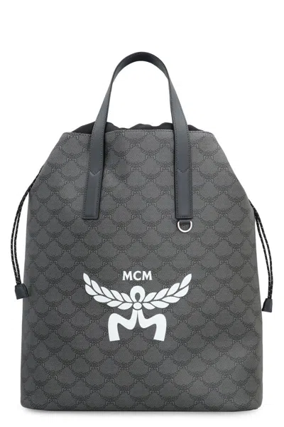 Mcm Himmel Faux Leather Backpack In Black