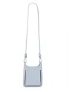 Mcm Pastel Light Blue Leather Mini Himmel Hobo Crossbody Bag In Grey