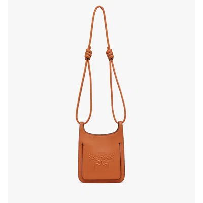 Mcm Himmel Hobo In Embossed Logo Leather