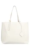 Mcm White Leather Large Himmel Shopping Bag