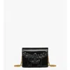 Mcm Himmel Laurel Chain Wallet In Patent Leather In Black