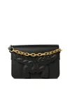Mcm Black Leather Small Himmel Laurel Crossbody Bag In Black