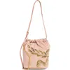 Mcm Himmel Laurel Drawstring Bucket Bag In Pink