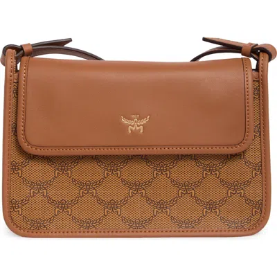Mcm Himmel Lauretos Coated Canvas Crossbody Bag In Brown