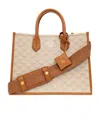 Mcm Himmel Lauretos Logo Detailed Medium Tote Bag In Nude