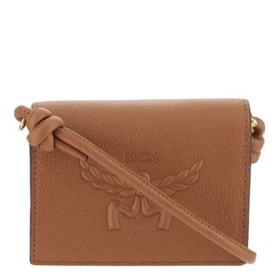 Mcm Himmel Leather Card Case In Brown