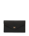Mcm Himmel Leather Continental Pouch In Black