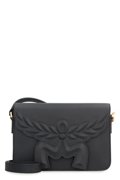 Mcm Himmel Leather Crossbody Bag In Black
