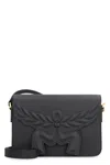 Mcm Black Leather Small Himmel Laurel Crossbody Bag In Black