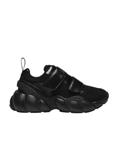 Mcm Himmel Logo, Sticky Buckle, Low-cut Skate Shoes In Black