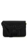 Mcm Black Leather Small Himmel Laurel Crossbody Bag