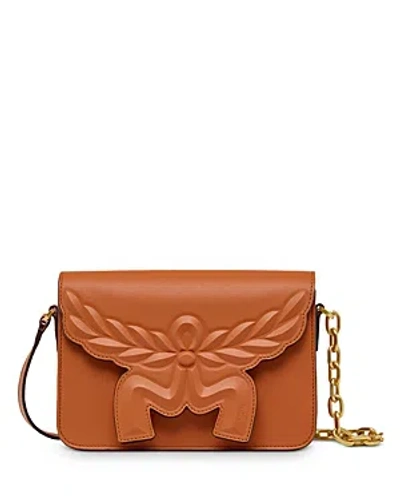 Mcm Himmel Maxi Honors Small Leather Crossbody In Brown