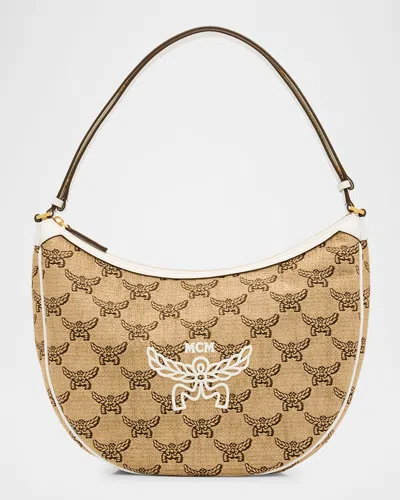 Mcm Himmel Medium Lauretos Hobo Bag In Nude