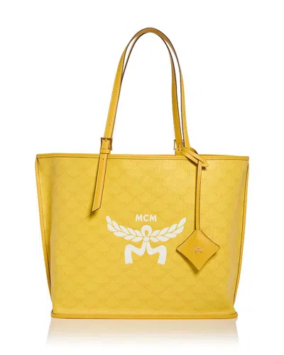 Mcm Himmel Medium Lauretos Shopper Tote In Yellow