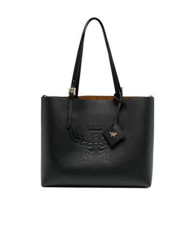 Mcm Himmel Medium Shoulder Bag In Black