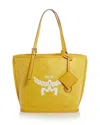 Mcm Himmel Mini Lauretos Shopper Tote In Yellow