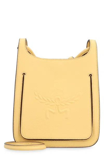 Mcm Himmel Mini Leather Hobo Bag In Yellow