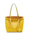 Mcm Himmel Reversible Visetos Monogram Tote Bag In Lemon Gold