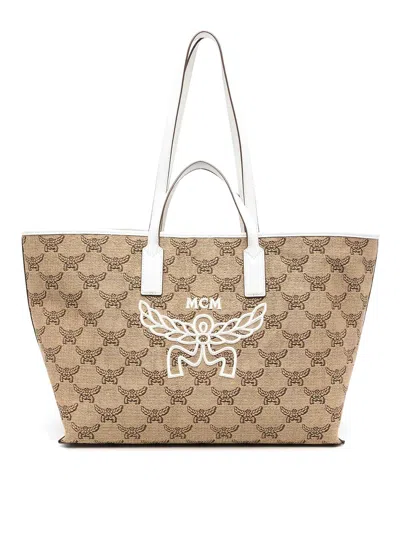 Mcm Bolsa Bandolera In Nude & Neutrals