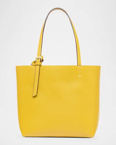 Mcm Himmel Reversible Visetos Monogram Tote Bag In Lemon Gold