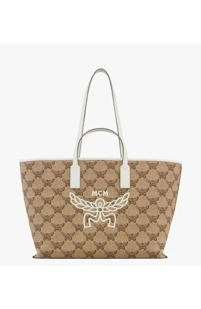 Mcm Himmel Shopper In Beige