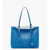 Mcm Himmel Shopper In Embossed Logo Leather