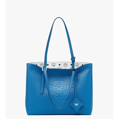 Mcm Himmel Shopper In Embossed Logo Leather