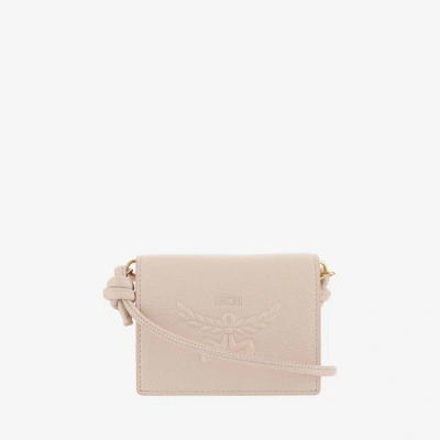 Mcm Himmel Shoulder Wallet In Pink