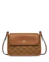 Mcm Printed Canvas Small Himmel Crossbody Bag In Cognac
