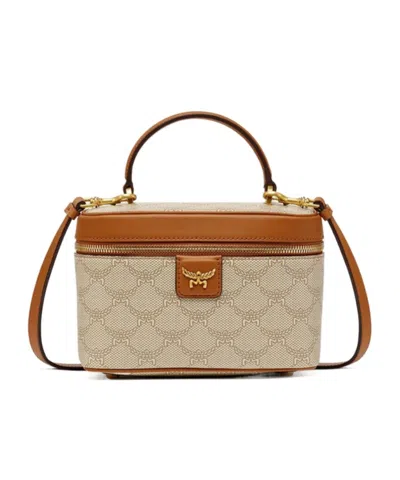 Mcm Small Himmel Vanity Crossbody Bag In Nude
