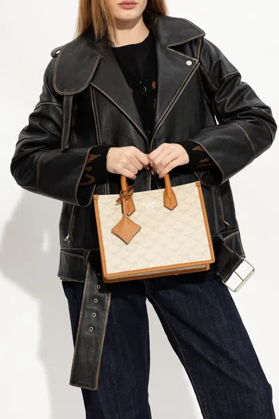 Mcm ‘himmel Small' Shoulder Bag In Beige