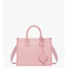 Mcm Lauretos Monogram Canvas Tote Bag In Pink