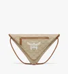 Mcm Himmel Triangle Pouch In Lauretos In Oatmeal