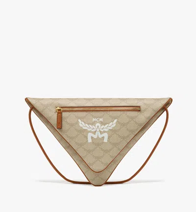 Mcm Himmel Triangle Pouch In Lauretos In Oatmeal