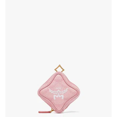 Mcm Himmel Zip Pouch Charm In Lauretos In Silver