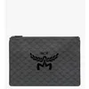 Mcm Himmel Zip Pouch In Lauretos In Gray