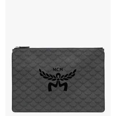 Mcm Himmel Zip Pouch In Lauretos In Gray