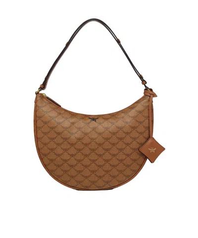 Mcm Himmel Zippered Shoulder Bag In Brown