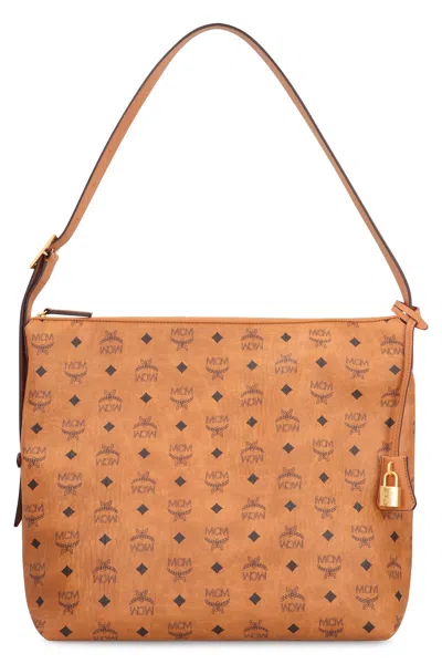 Mcm Hobo Bag Aren In Visetos In Brown