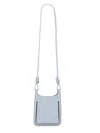 Mcm Pastel Light Blue Leather Mini Himmel Hobo Crossbody Bag In Blue
