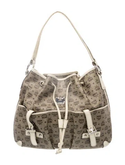 Pre-owned Mcm Hobo In Neutrals