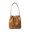 Mcm Hogan Dessau Monogram Printed Bucket Bag In Brown