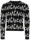 Mcm Embroidered Cashmere Blend Oversize Sweater In Black