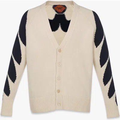 Mcm Intarsia Laurel Cardigan In Neutral