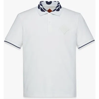 Mcm Intarsia Laurel Piqué Polo In White