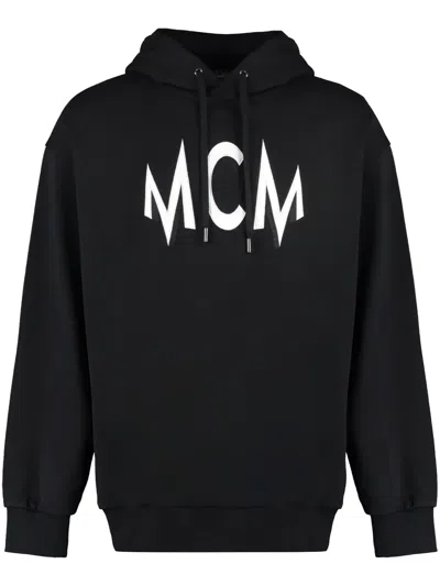 MCM INTARSIA-LOGO HOODIE