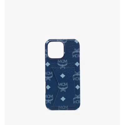 Mcm Iphone 16 Pro Max Case In Visetos In Blue