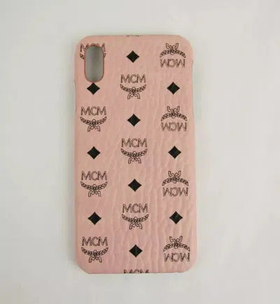 Mcm Iphone X Xs Cell Phone Case In Soft Pink Visetos
